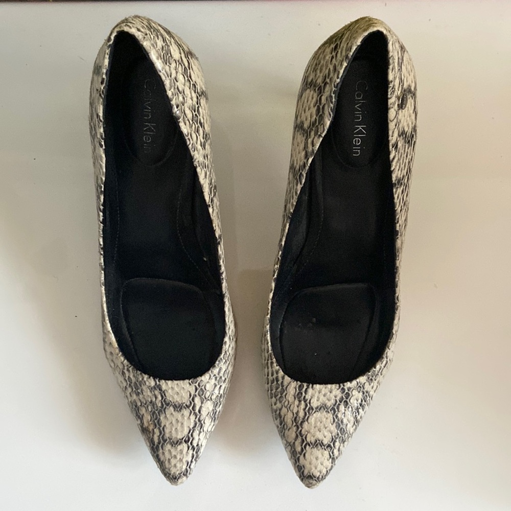 Calvin Klein heels with fauz alligator skin